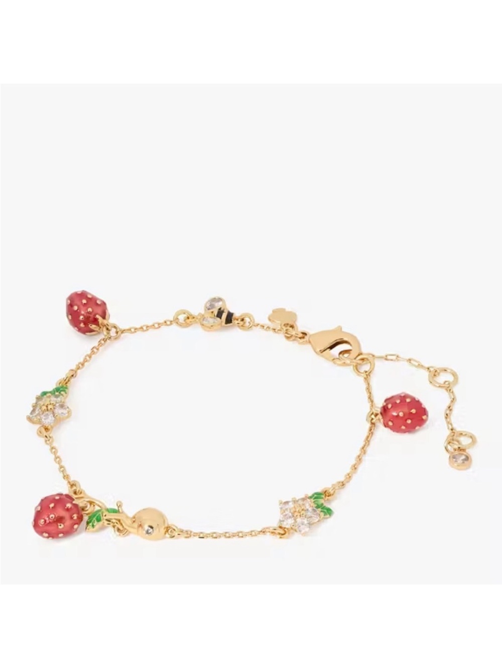 $128 Kate Spade Strawberry Fields / Picnic Perfect Charm Bracelet